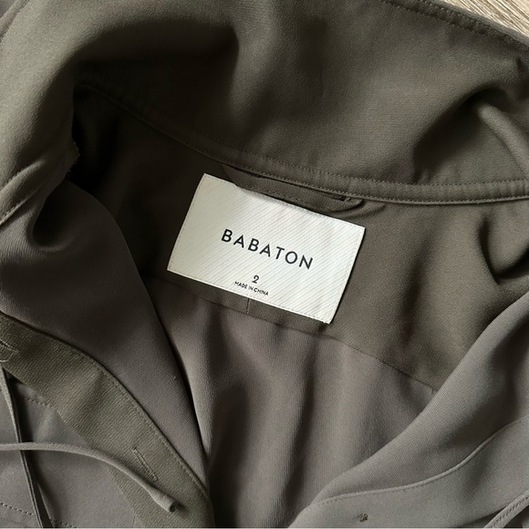 Sz 2 Aritzia BABATON Howitt Button Down Dress in Olive - Picture 11 of 13